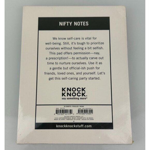 Knock Knock Nifty Notes Self-Care RX Notepad Women Pink Inspirational NEW Gift - Picture 6 of 9
